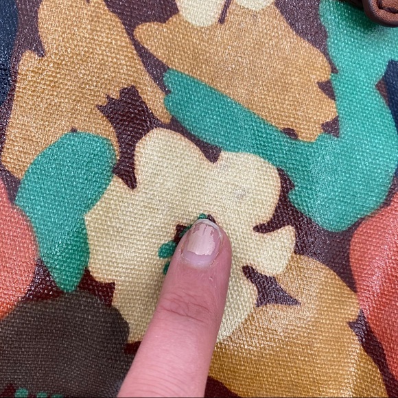 FOSSIL Key Per Canvas Coated Tote Floral Large - Picture 6 of 16